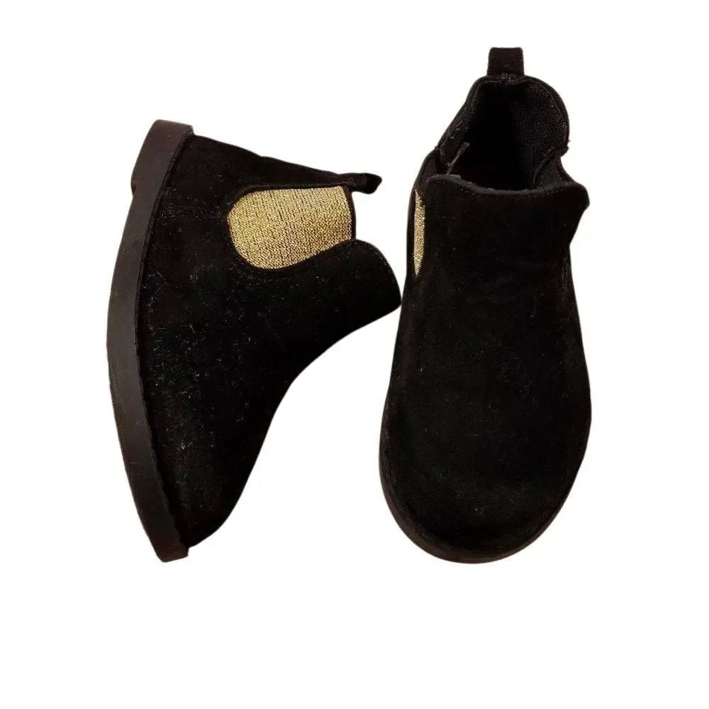 black/gold booties 6